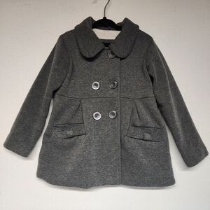 B-Hip Baby by Me Jane Gray Pea Coat w/Faux Fur Liner